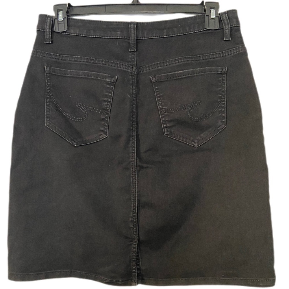 Riders by Lee Black Pencil Skirt Knee Length Mid Rise Pockets 80’s Retro Chic - Picture 2 of 13